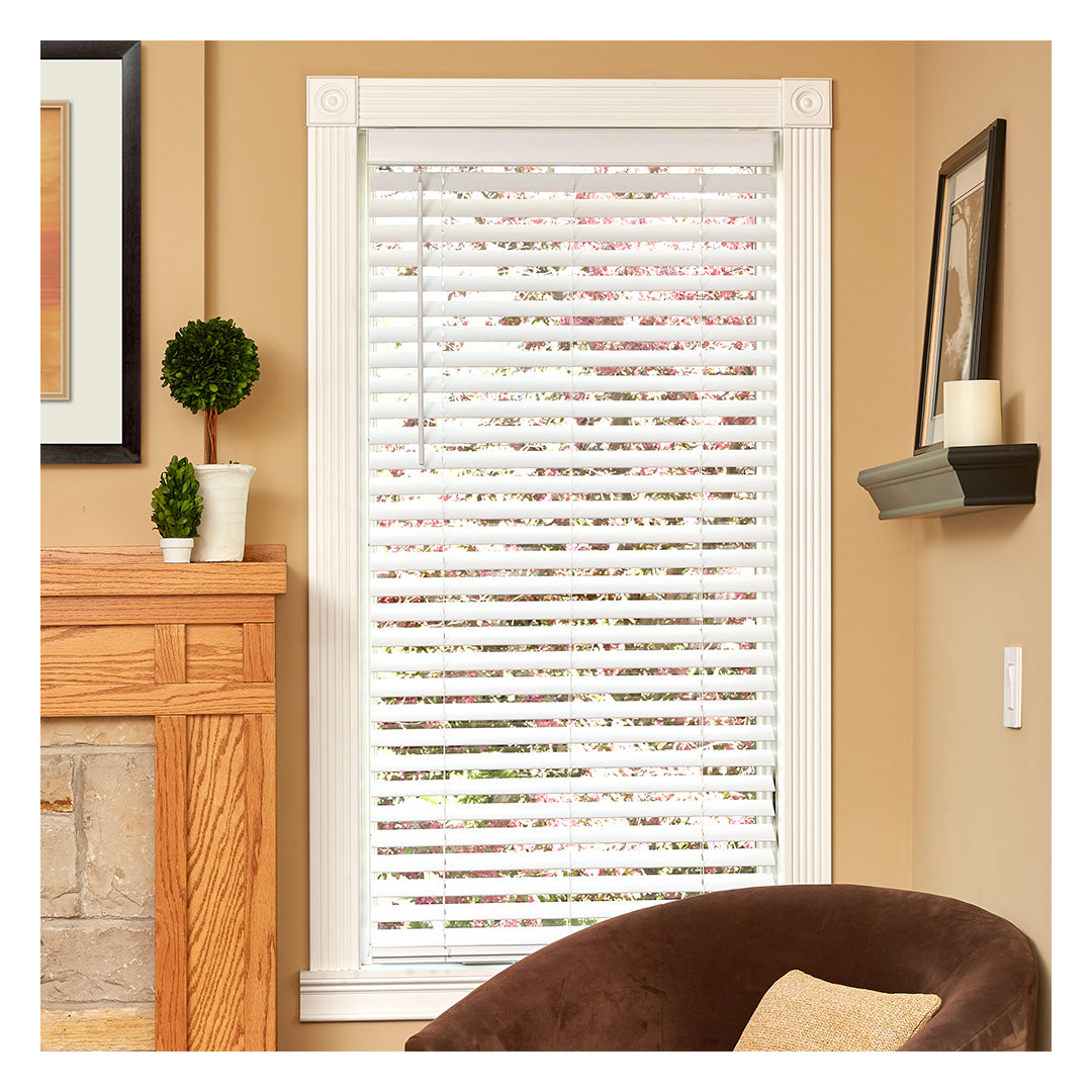  Akura Room Darkening 2" Flat Slat Faux Wood Horizontal/Venetian Blinds